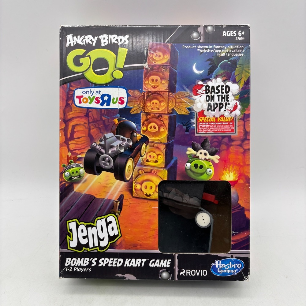 Angry Birds Go Jenga Bomb's Speed Kart Game COMPLETE Hasbro Gaming 2013 A7094